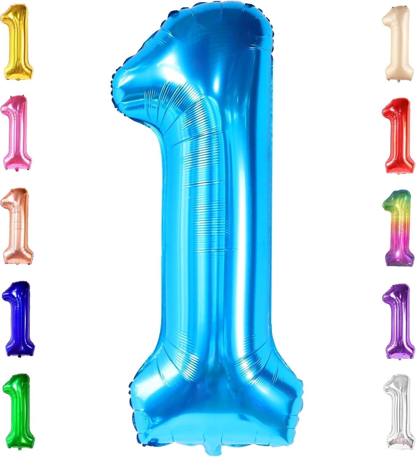 KatchOn, Blue 1 Balloon for First Birthday - 40 Inch | Blue Number 1 Balloon, 1st Birthday Decorations Boy | 1st Birthday Balloons | One Balloon for First Birthday, Baby Shark Birthday Decorations